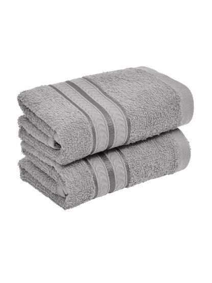 Soft and durable grey cotton hand towel pack