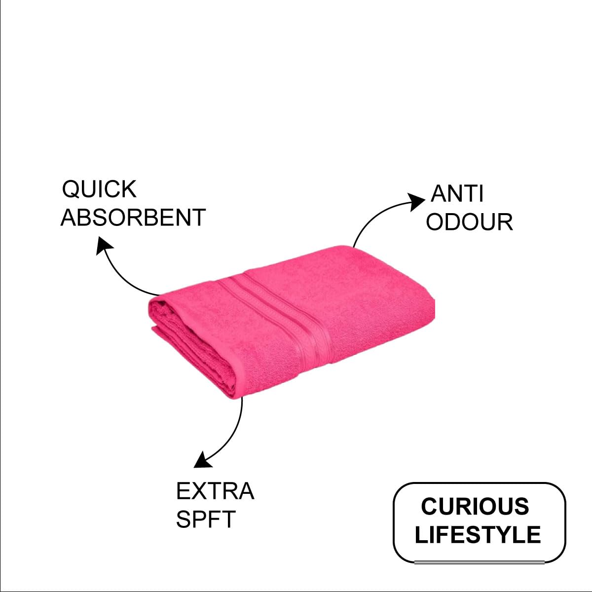 Soft and cozy 600 GSM cotton bath towel for home and hotel use