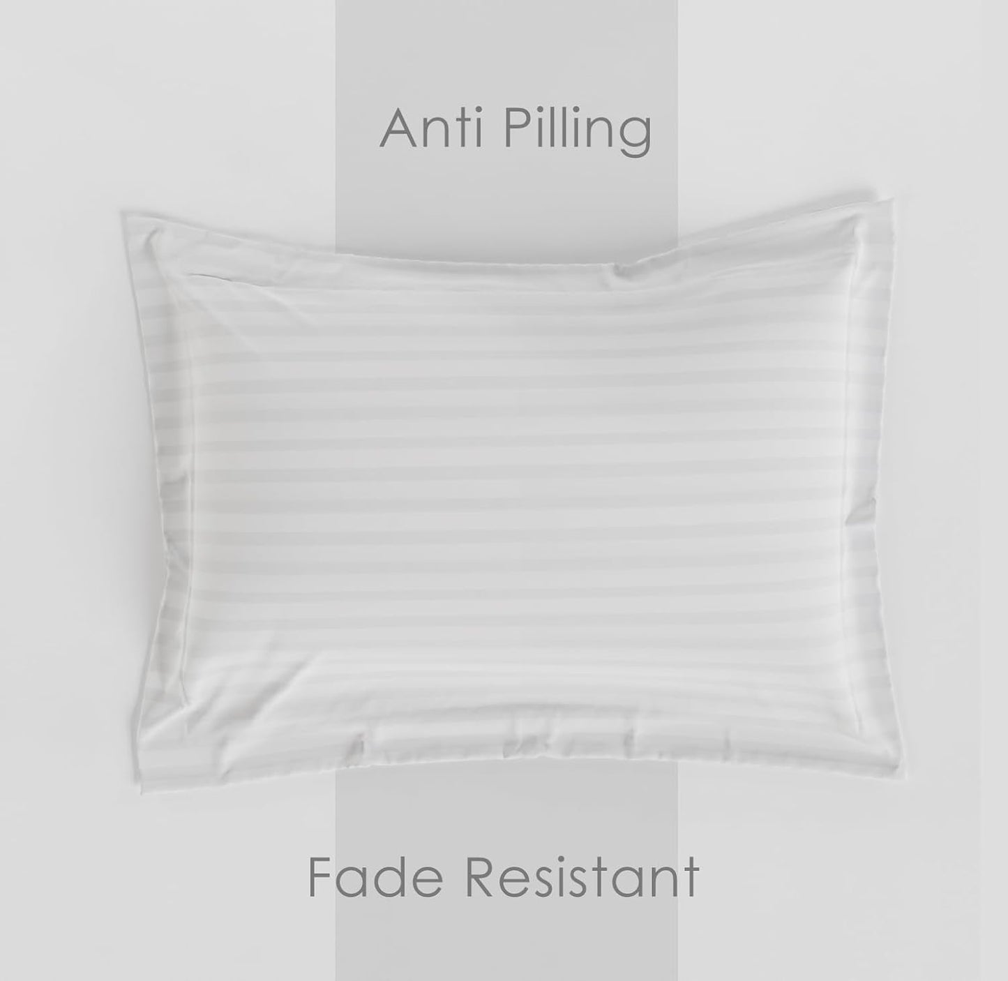 Fine quality satin stripe pillowcase standard