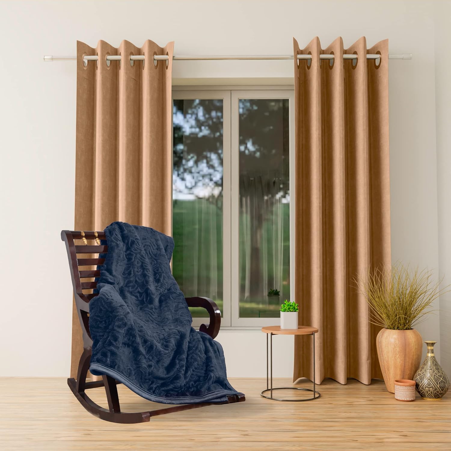 Fluffy mink fabric blanket for bedroom