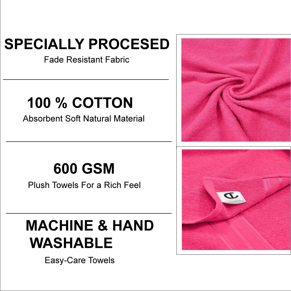 Gentle touch 600 GSM bath towel for sensitive skin comfort