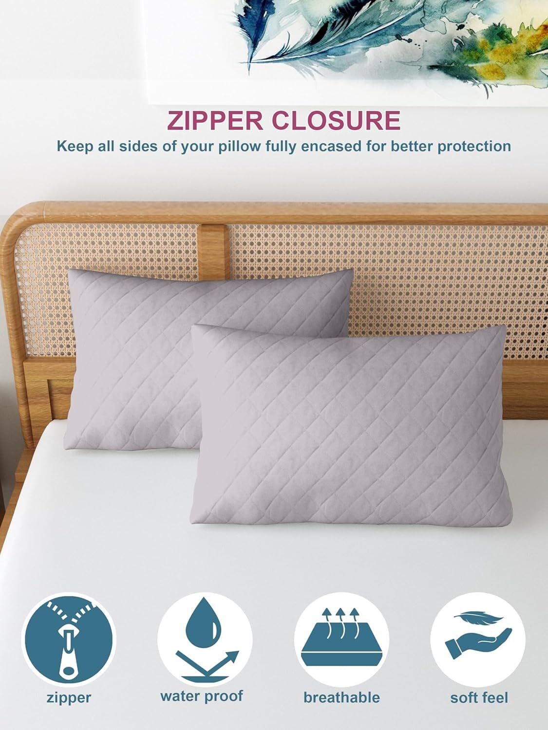 Home use washable quilted pillow case