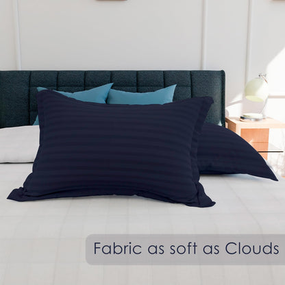 Hotel quality satin stripe pillow covers set