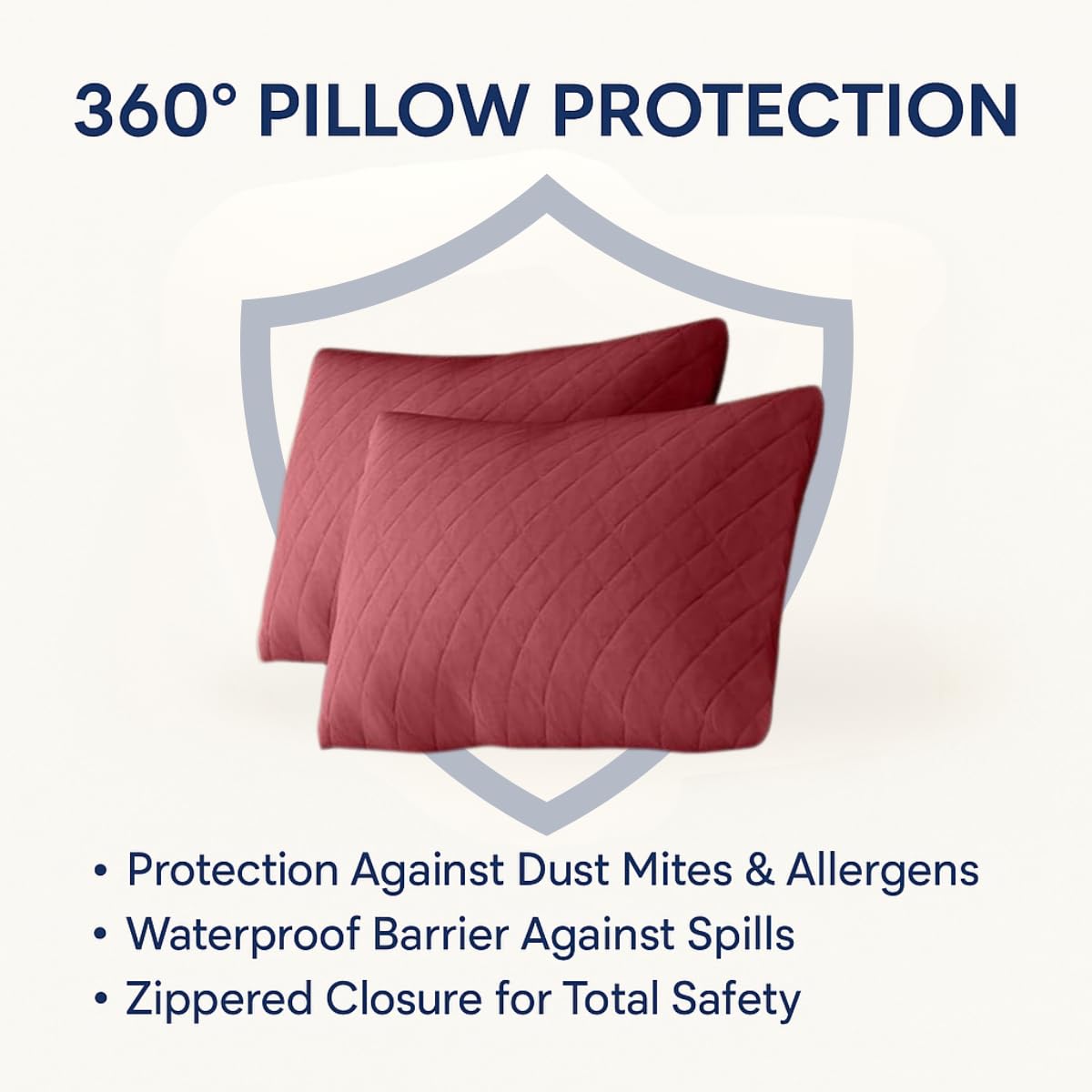 Long-lasting washable quilted pillow cover