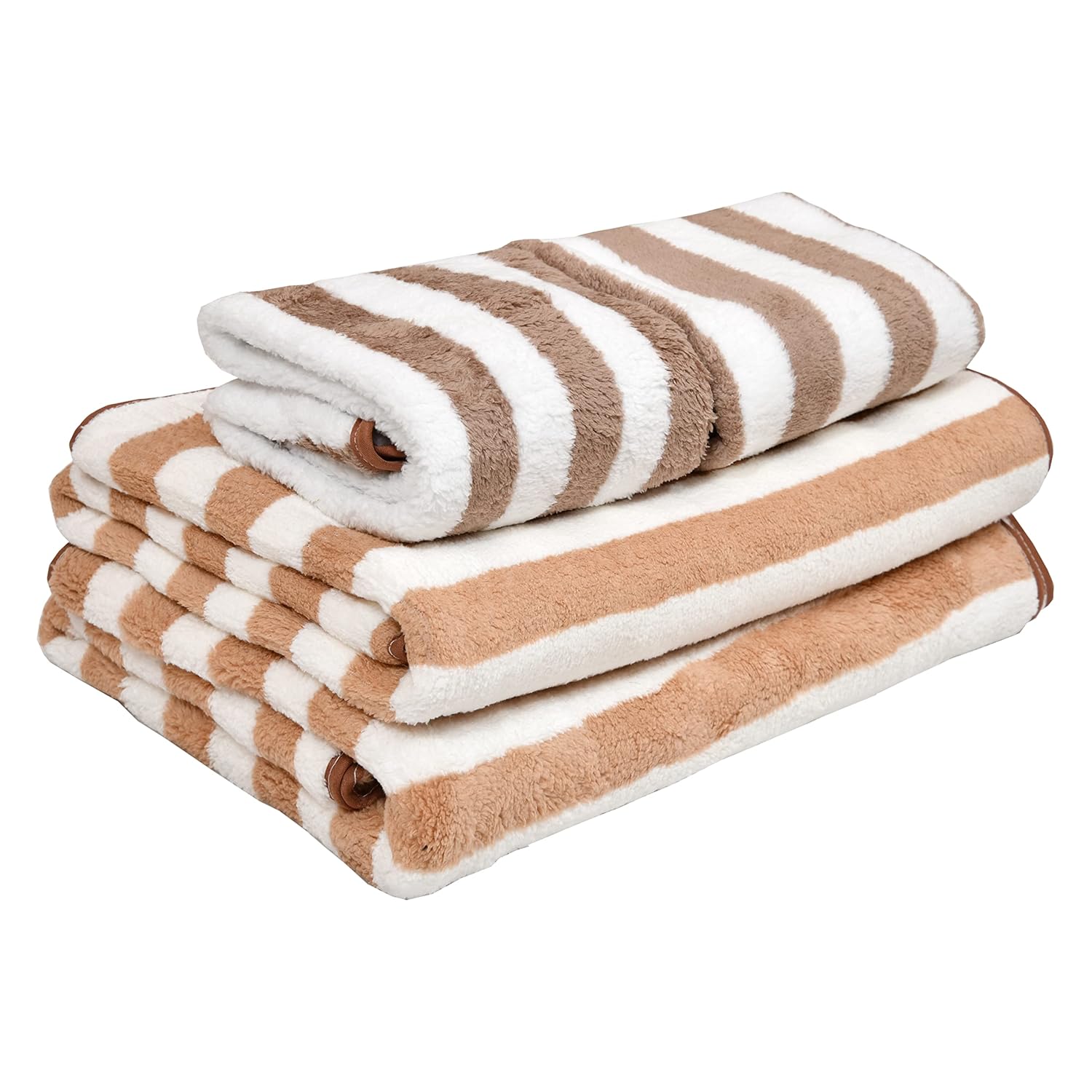 Luxury Cotton Bath Towel for Men and Women in Brown White