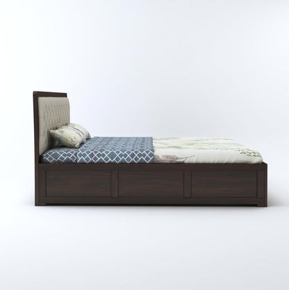 Luxury Sheesham Wood Bed with Storage Box – Ideal for Home and Hotels

