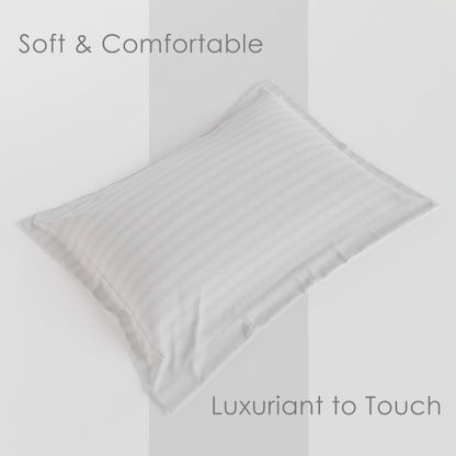Luxury sleep cotton satin pillowcase on bed