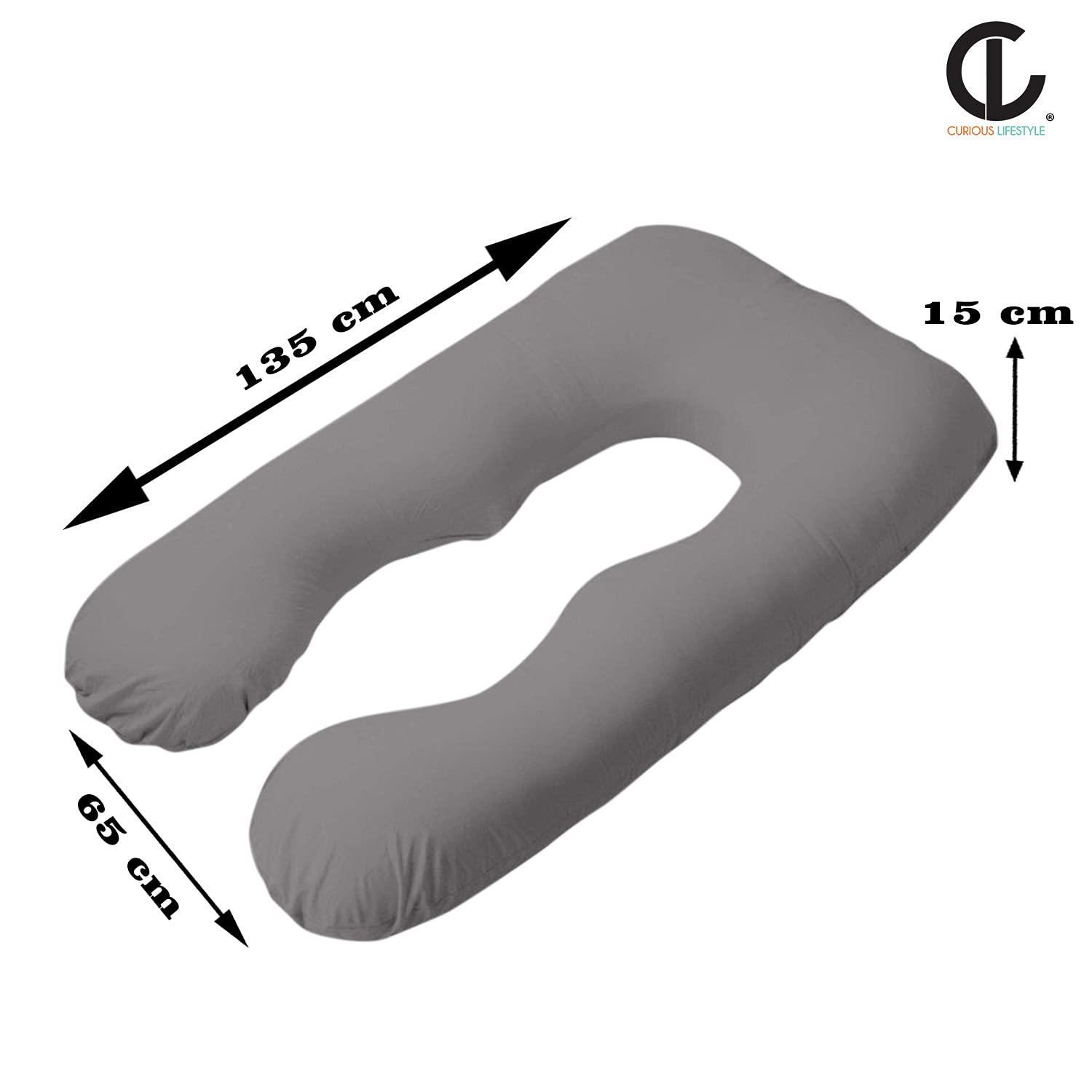 Maternity sleeping pillow with cotton cover and microfiber filling