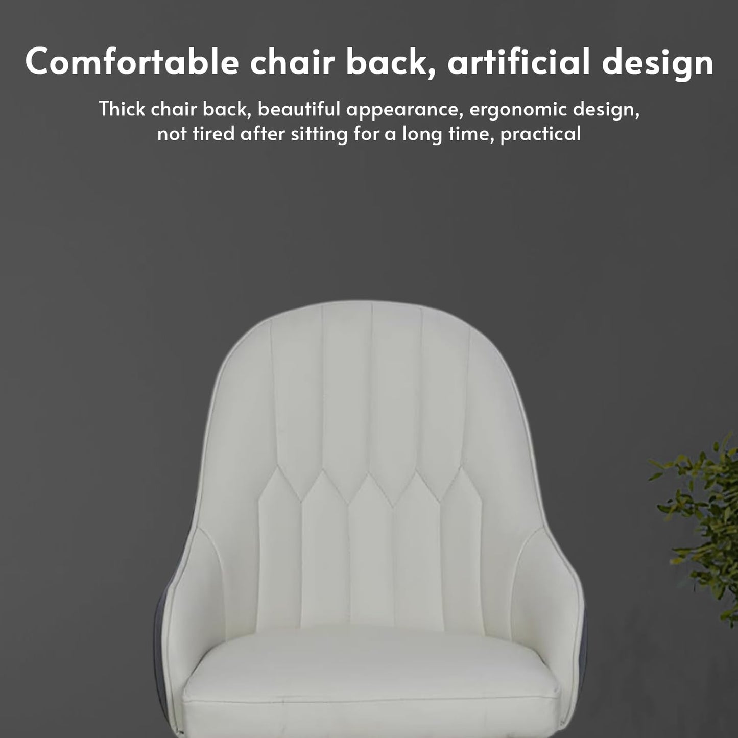 PU leather dining chair with sleek metal legs for home or restaurant use