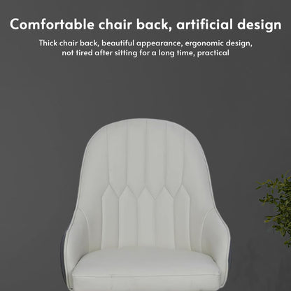 PU leather dining chair with sleek metal legs for home or restaurant use