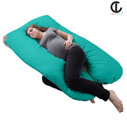 Microfiber filled pregnancy pillow for pain and pressure relief