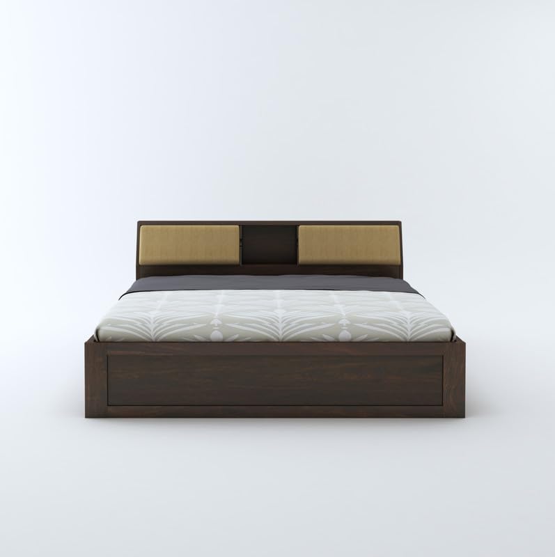 Modern Sheesham bed with storage for home and bedroom

