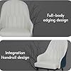 PU leather chair with ergonomic backrest and artificial design for long sitting comfort