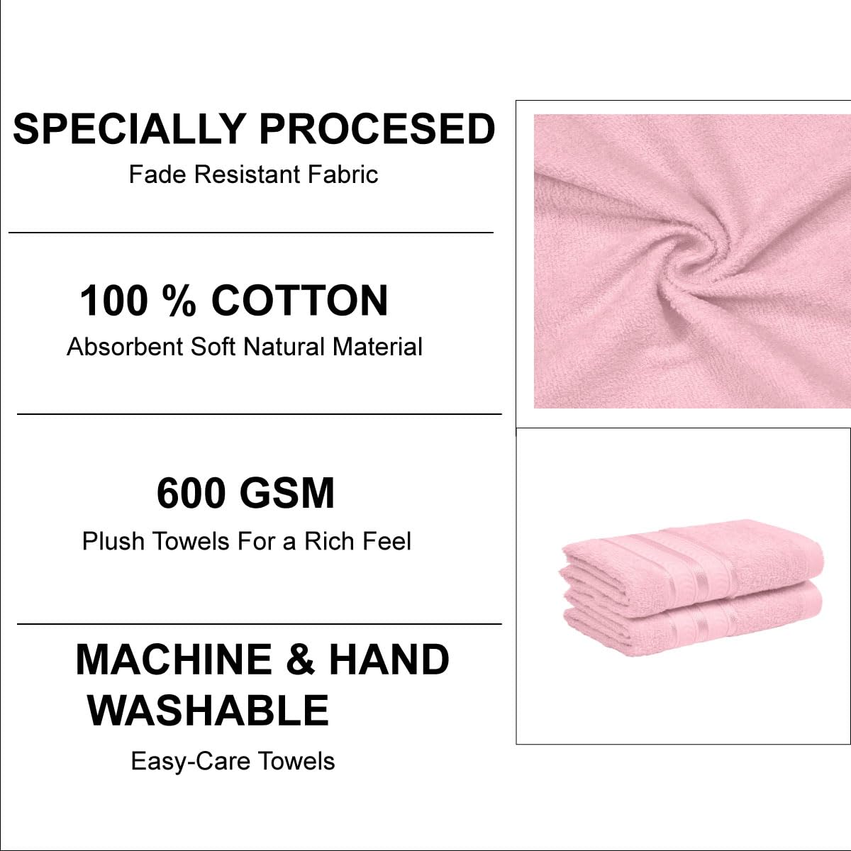 Elegant bathroom hand towels made of pure cotton