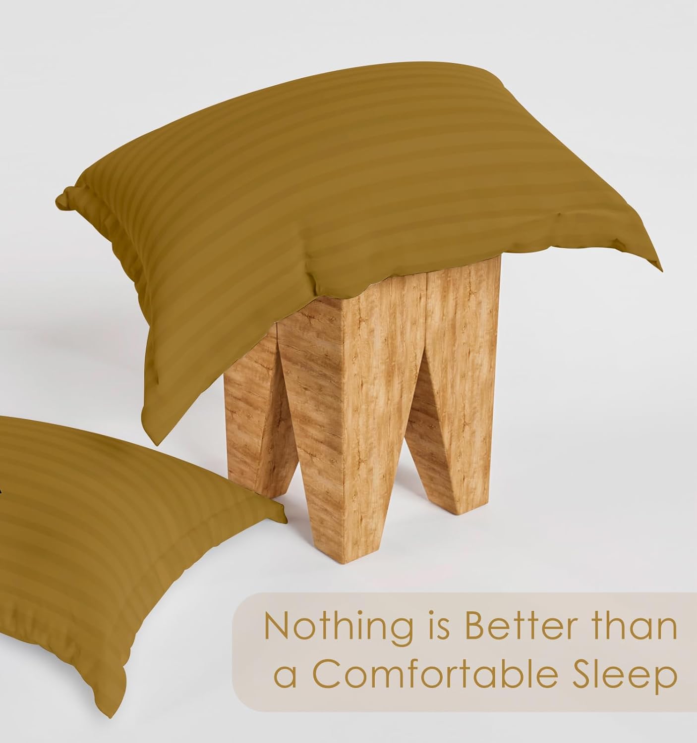 Premium bedding pillowcase with stripe pattern