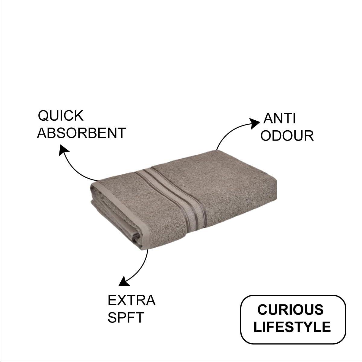 Soft and durable 600 GSM cotton bath towel with double stitched hems