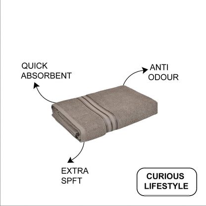 Soft and durable 600 GSM cotton bath towel with double stitched hems