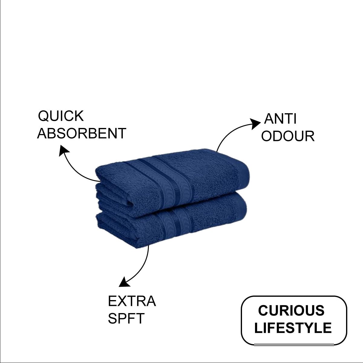 Soft and absorbent grey cotton towels for wash basin use