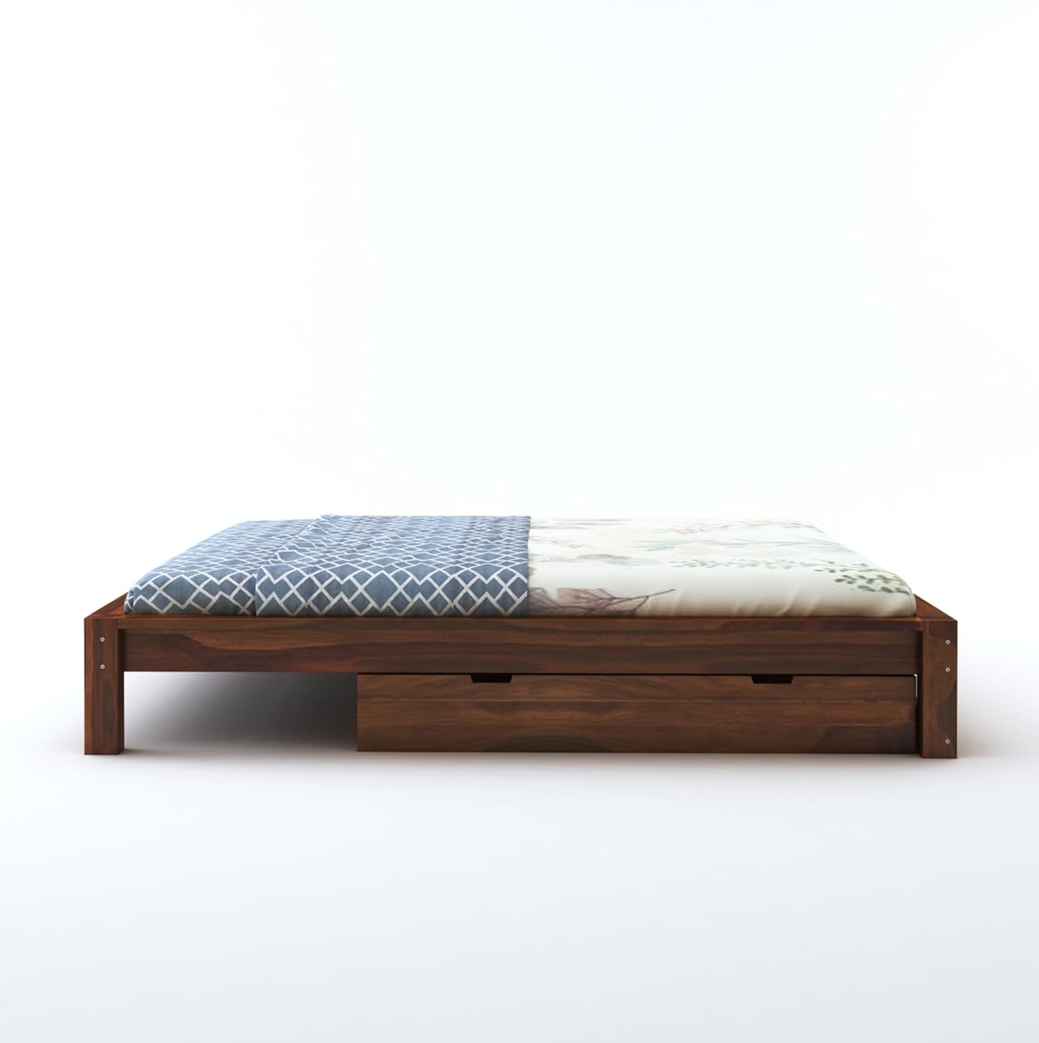 Sheesham Wood Platform Bed Queen Size