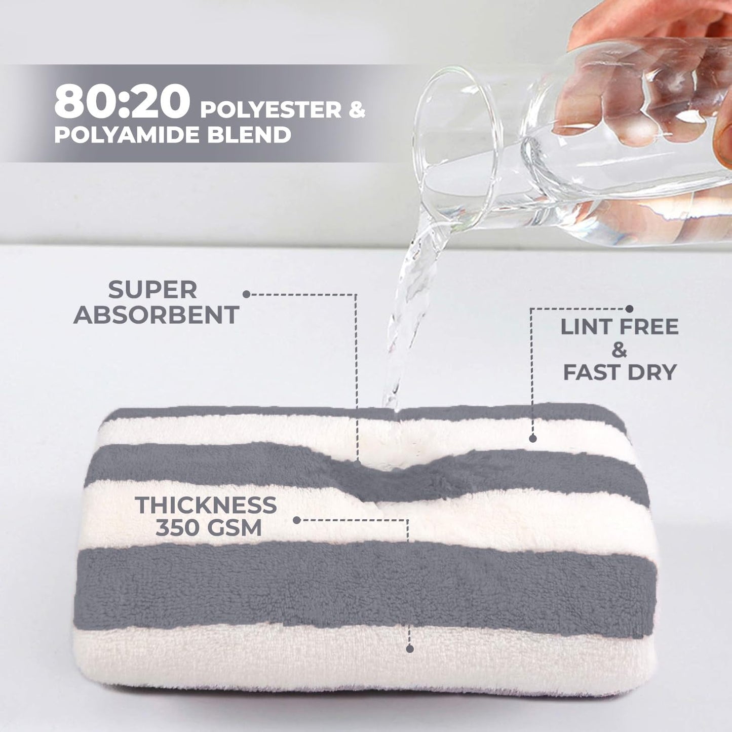 Quick-dry microfiber bath towel for bathroom