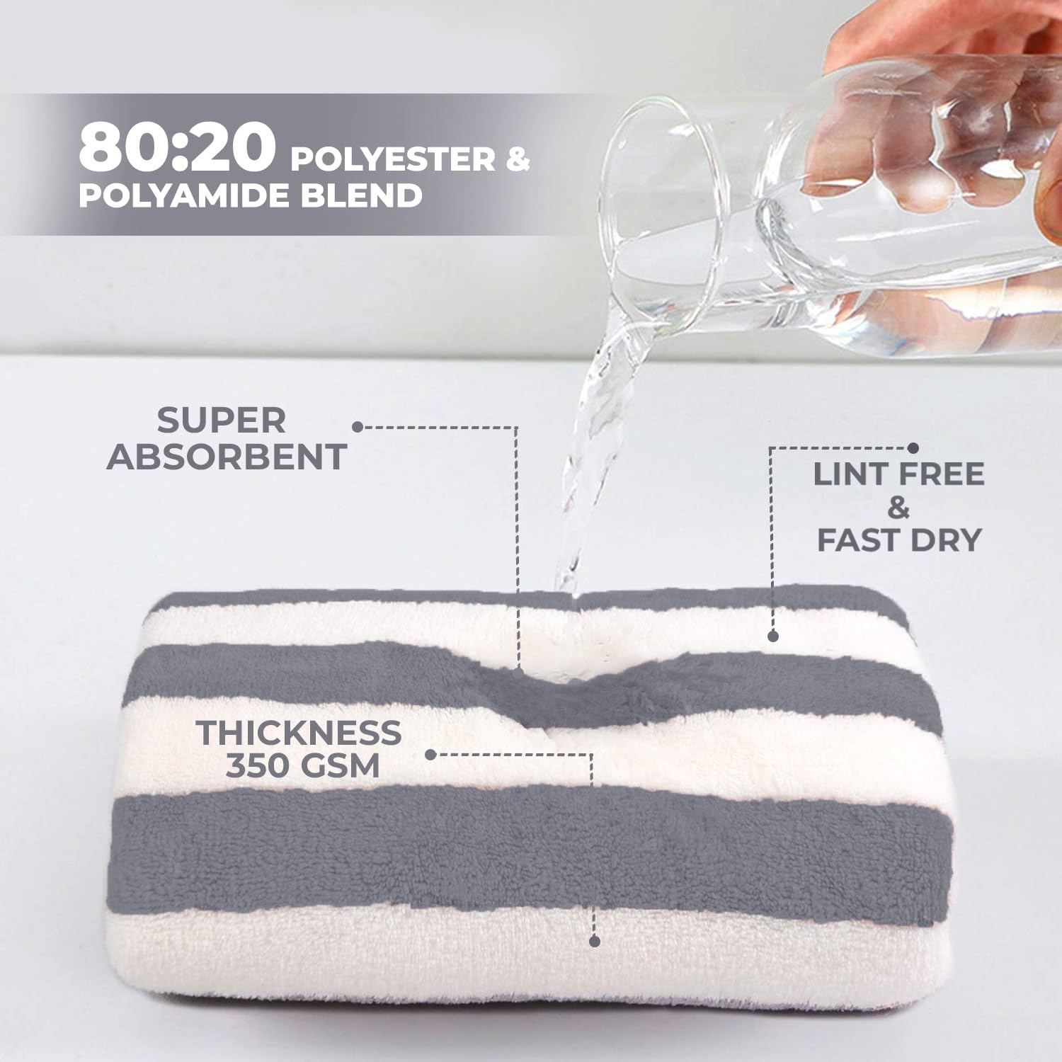 Quick-dry microfiber bath towel for bathroom