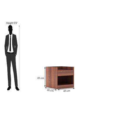 Ready to use bedside table with spacious shelf