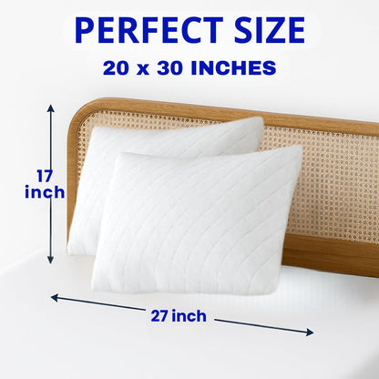 Reusable sweat absorbent quilted pillow cover