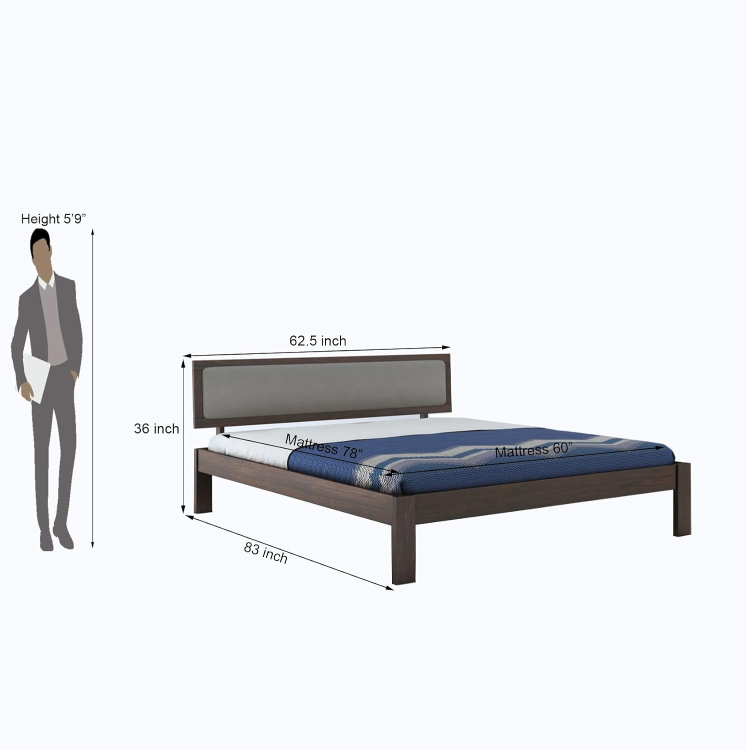 Bedroom King Size Wooden Palang