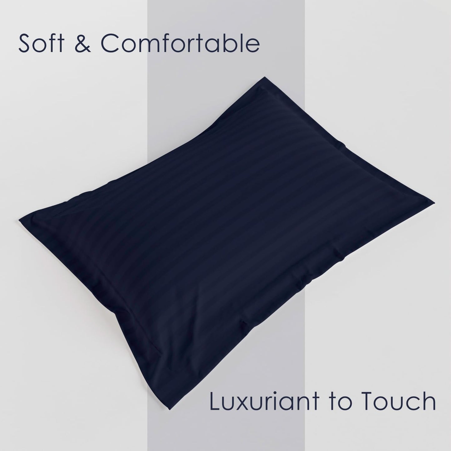Soft 210 thread count pillow covers on pillows