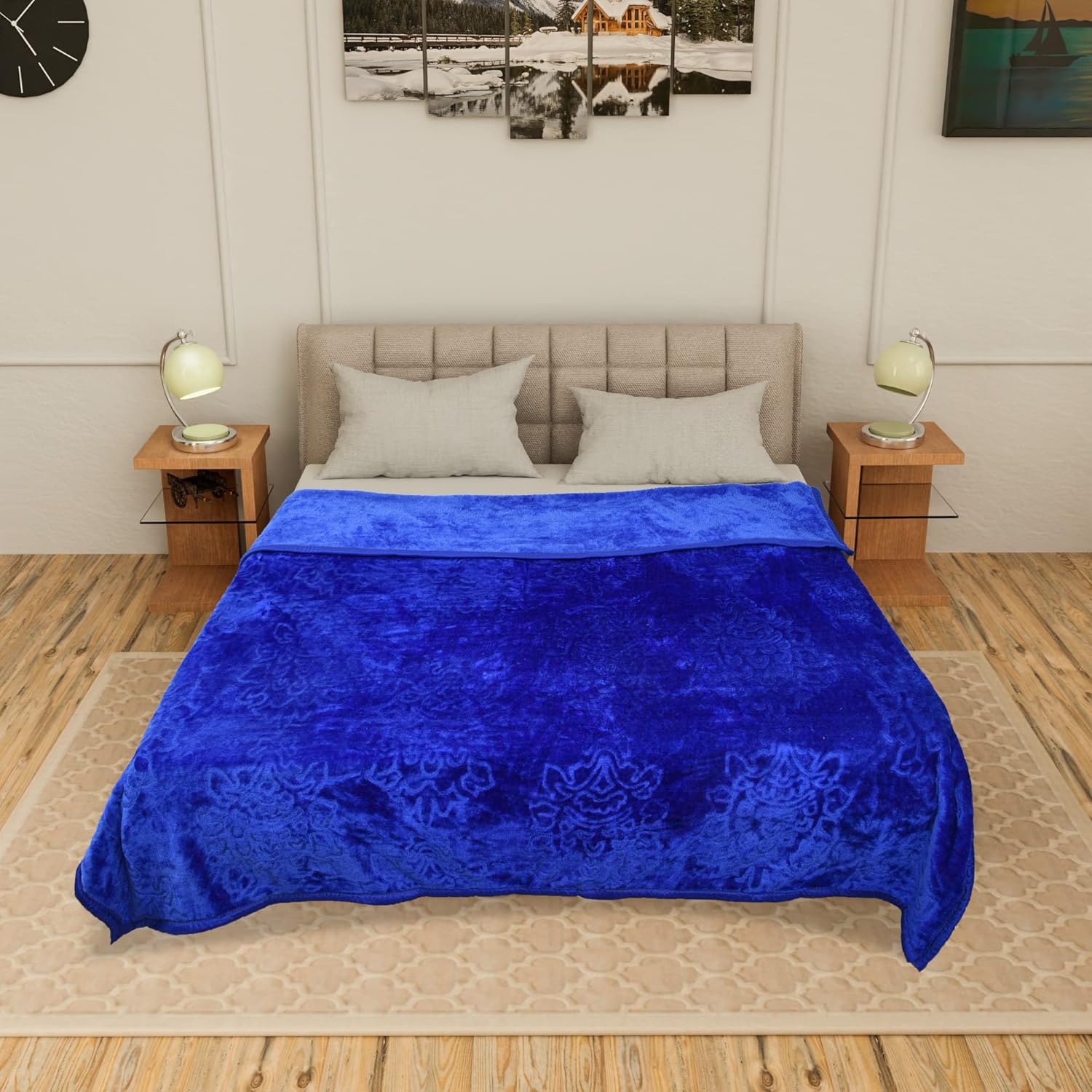 Soft mink blanket for double bed