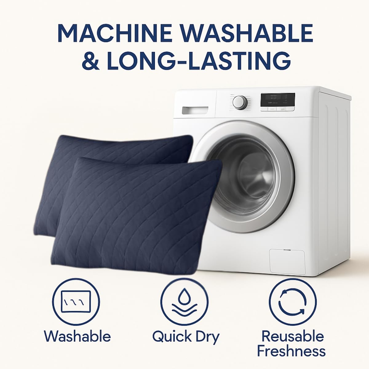 Soft quilted waterproof pillow protector