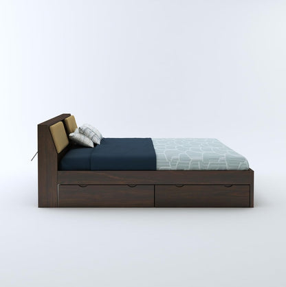 Contemporary King Size Wooden Bed