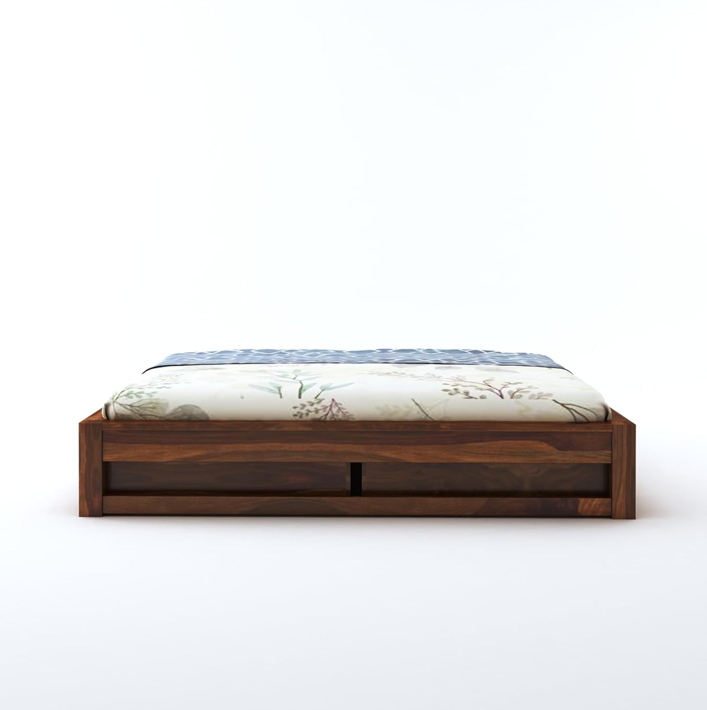 Solid Wood Queen Size Bed for Modern Bedroom