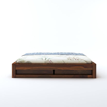 Solid Wood Queen Size Bed for Modern Bedroom