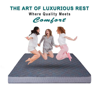 Quilted double bed mattress with soft top