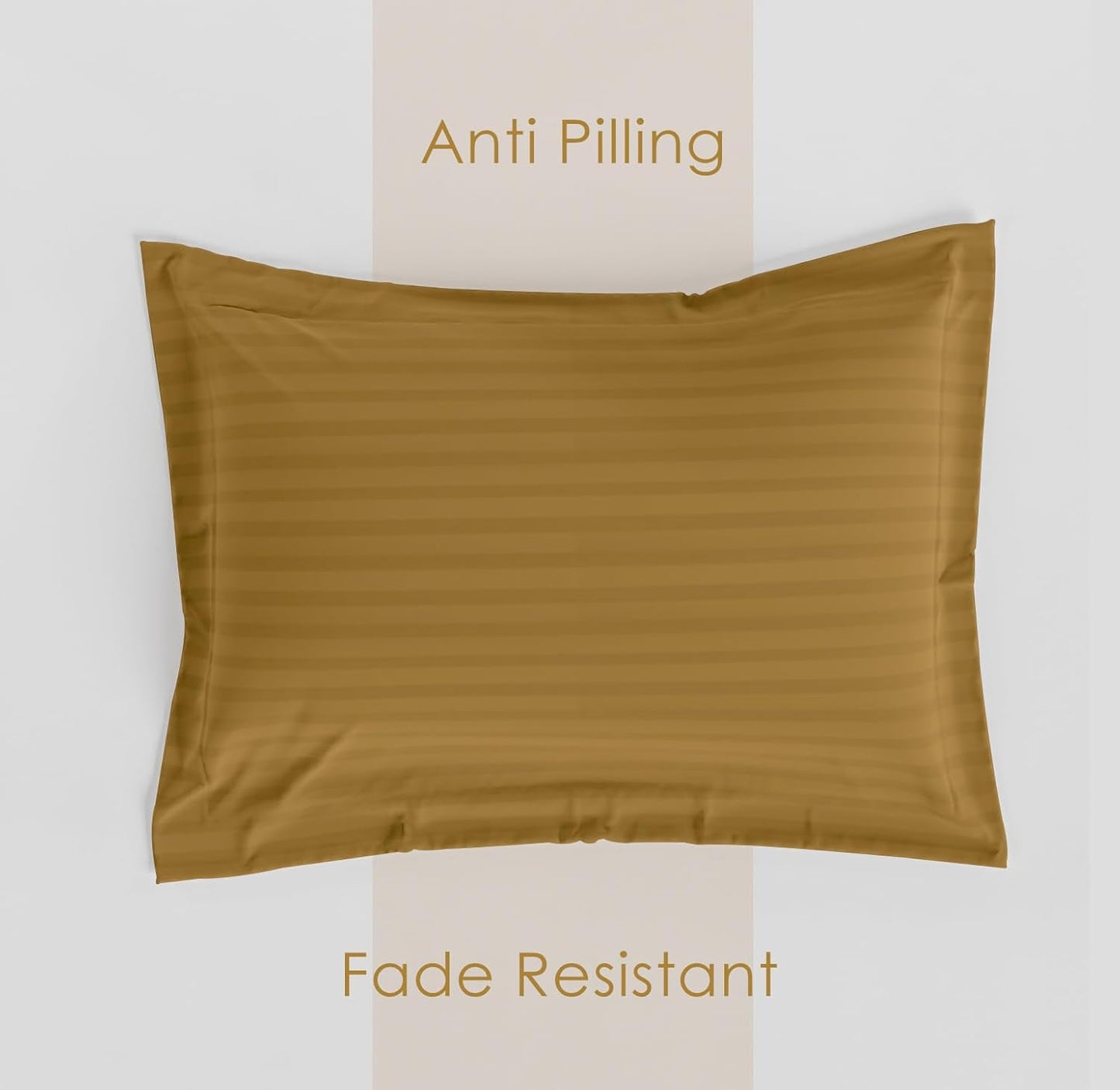 Standard size satin stripe pillow cover