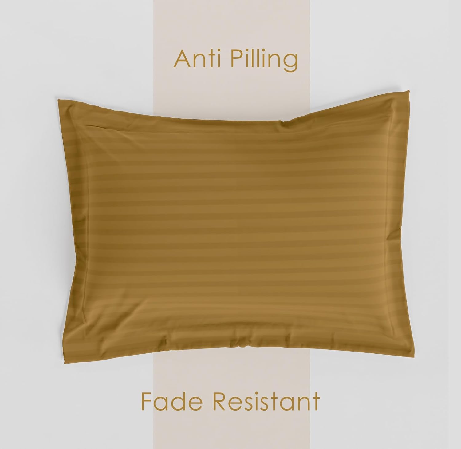 Standard size satin stripe pillow cover