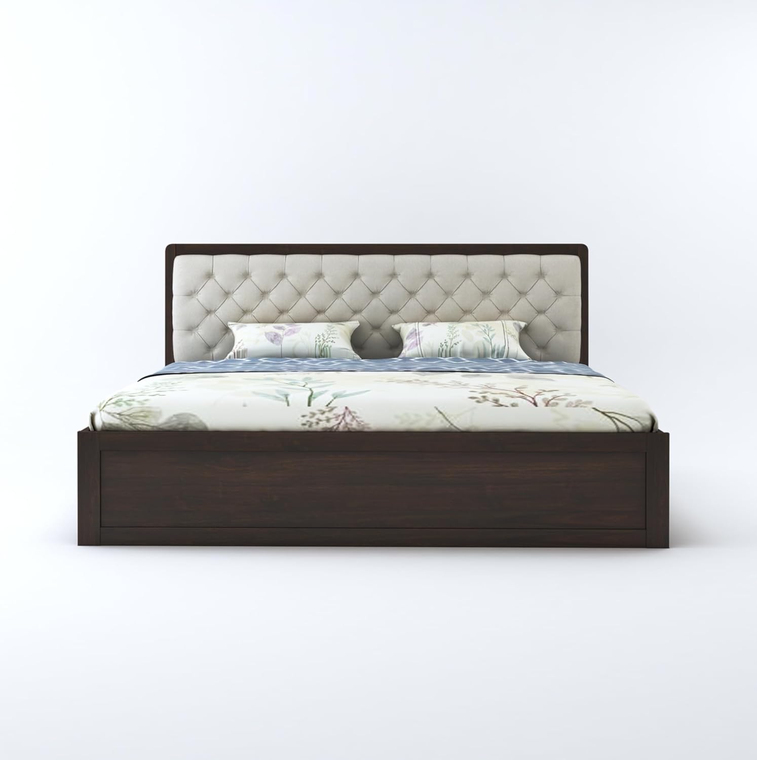 Stylish Double Bed with Storage for Bedroom & Living Room – Sheesham Wood Frame

