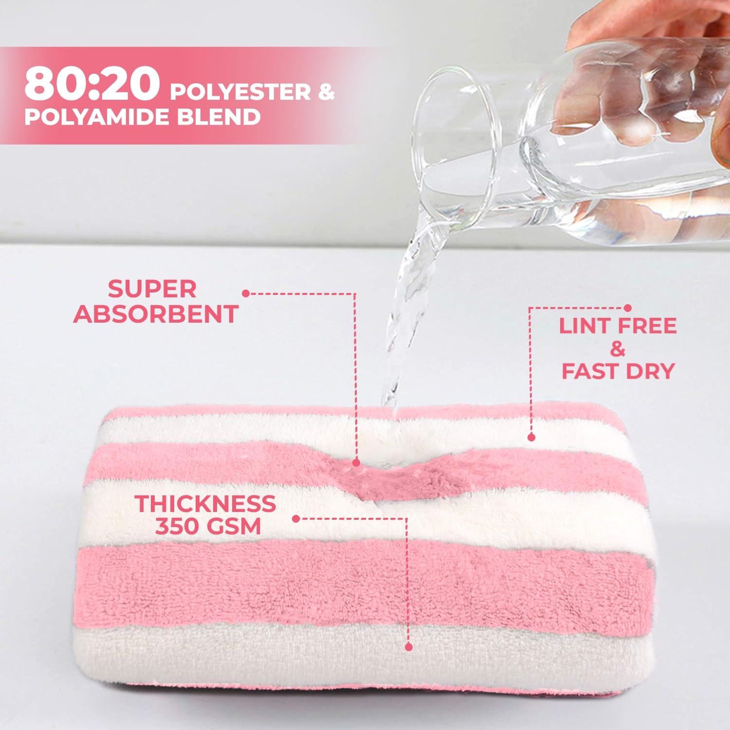 Quick dry super absorbent bath towel
