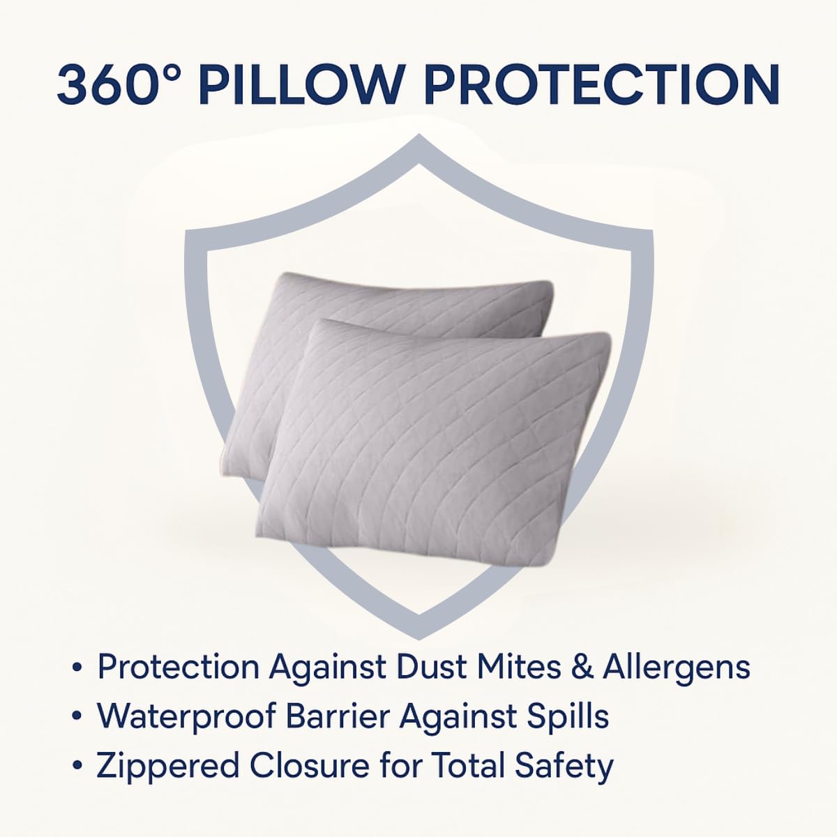 Sweat proof breathable quilted pillow protector