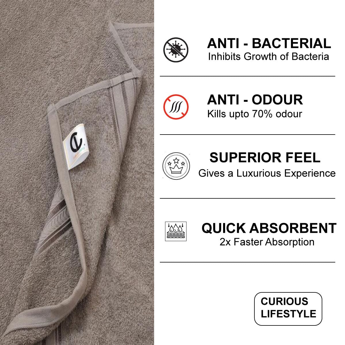 Premium combed cotton 600 GSM thick bath towel for luxury use