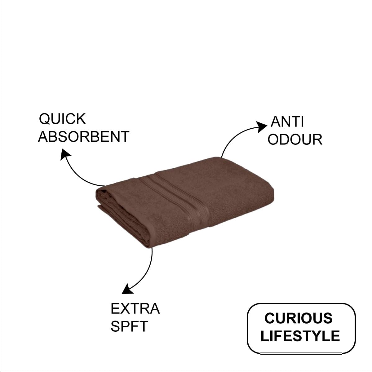 Super soft cotton bath towel with plush thick GSM fabric