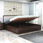 Curious Lifestyle Solid Sheesham Wood Queen Size Bed with Storage for Bedroom Living Room Solid Wooden Furniture Double Bed for Home Hotels (Walnut Finish)