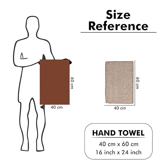 UrbanLeaf super soft microfiber zigzag hand towels in multicolour