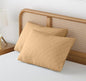 Quilted Pillow Cover Cotton Sweat Absorbant Waterproof Case with Zipper, Set of 2 (16 x 24 inch)