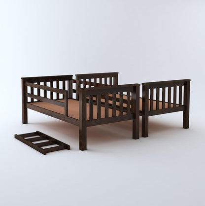 Wooden bunk bed for compact spaces

