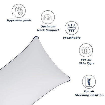 Standard size microfiber pillow set with border design