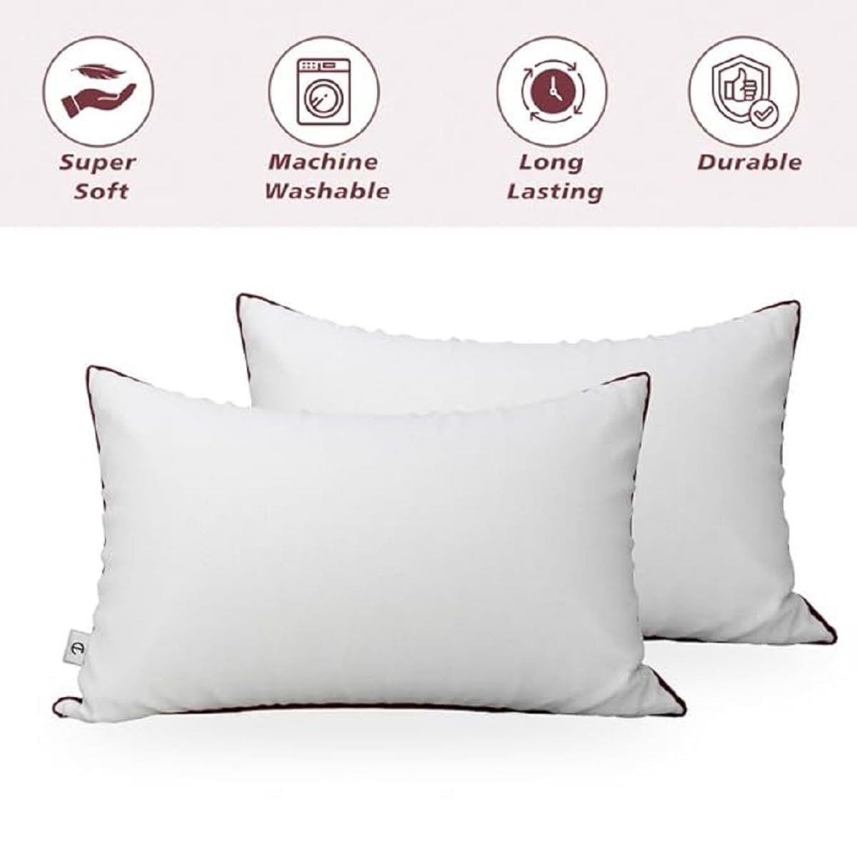 Fluffy microfiber bed pillows for restful nights