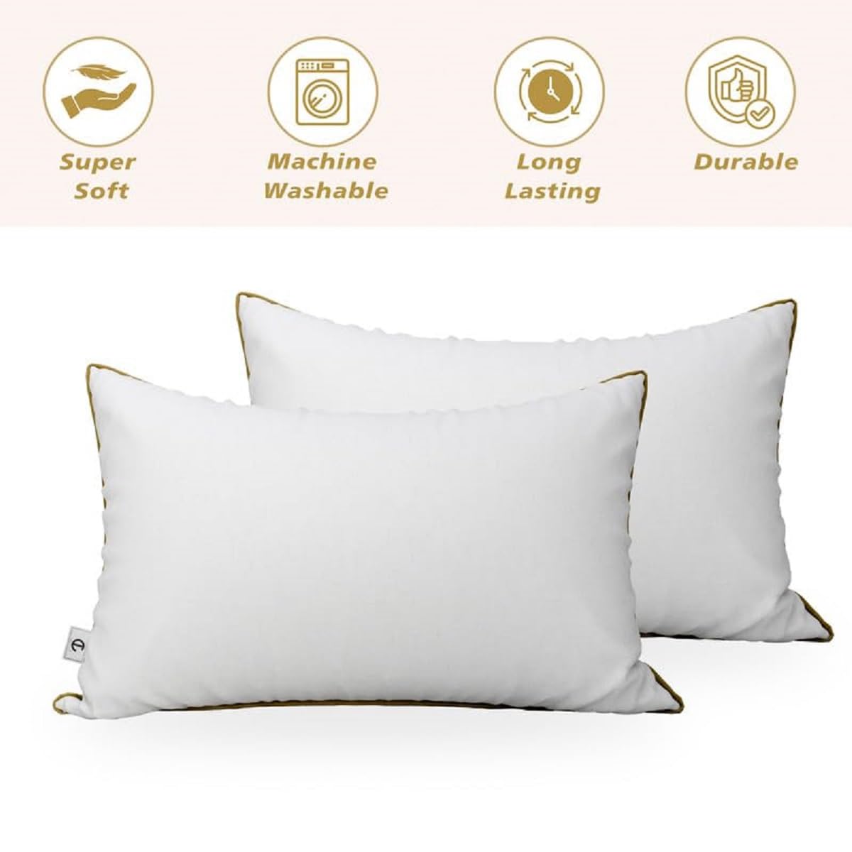 Curious Lifestyle white microfiber soft pillows