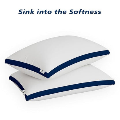 Soft microfiber pillows offering head and neck support